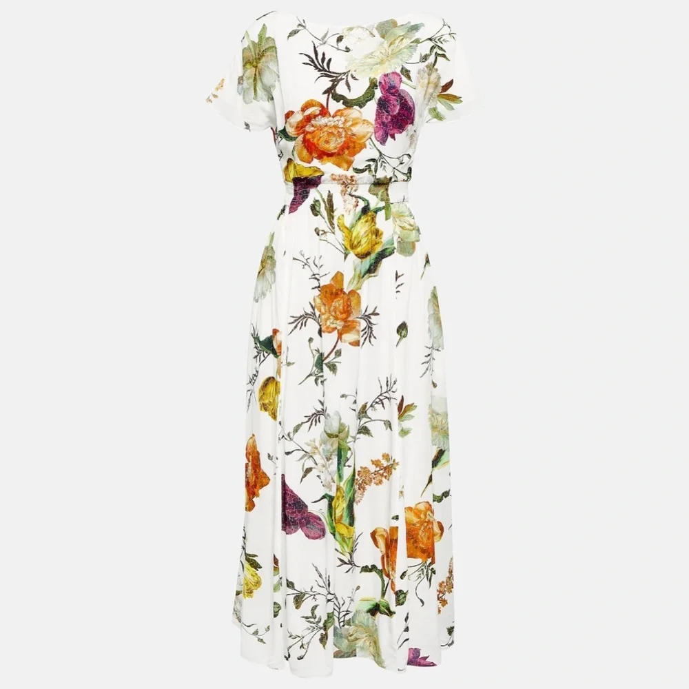 ERDEM Brealey Bouquet Pattern Fraser Dress, New, Size US4, UK8 - Picture 3 of 15